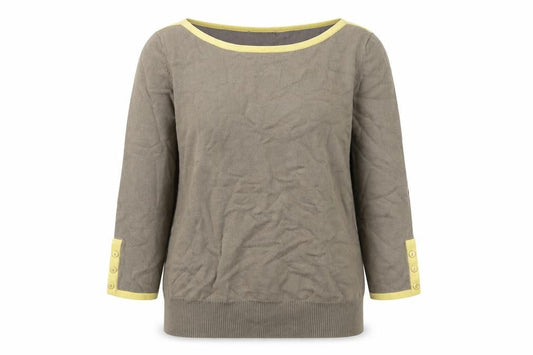 Debenhams Womens Green Boat Neck Cotton Pullover Jumper Size 14