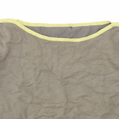 Debenhams Womens Green Boat Neck Cotton Pullover Jumper Size 14