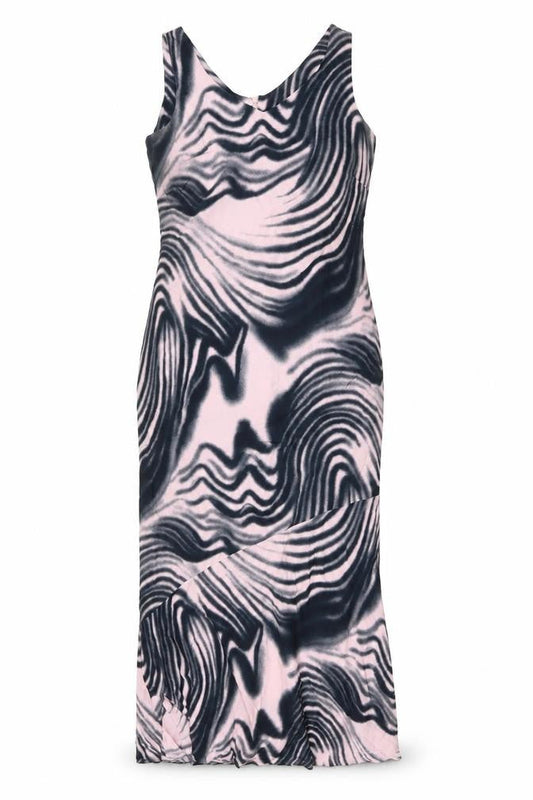 Gold Womens Black Geometric Polyester Maxi Size 12 Scoop Neck Zip