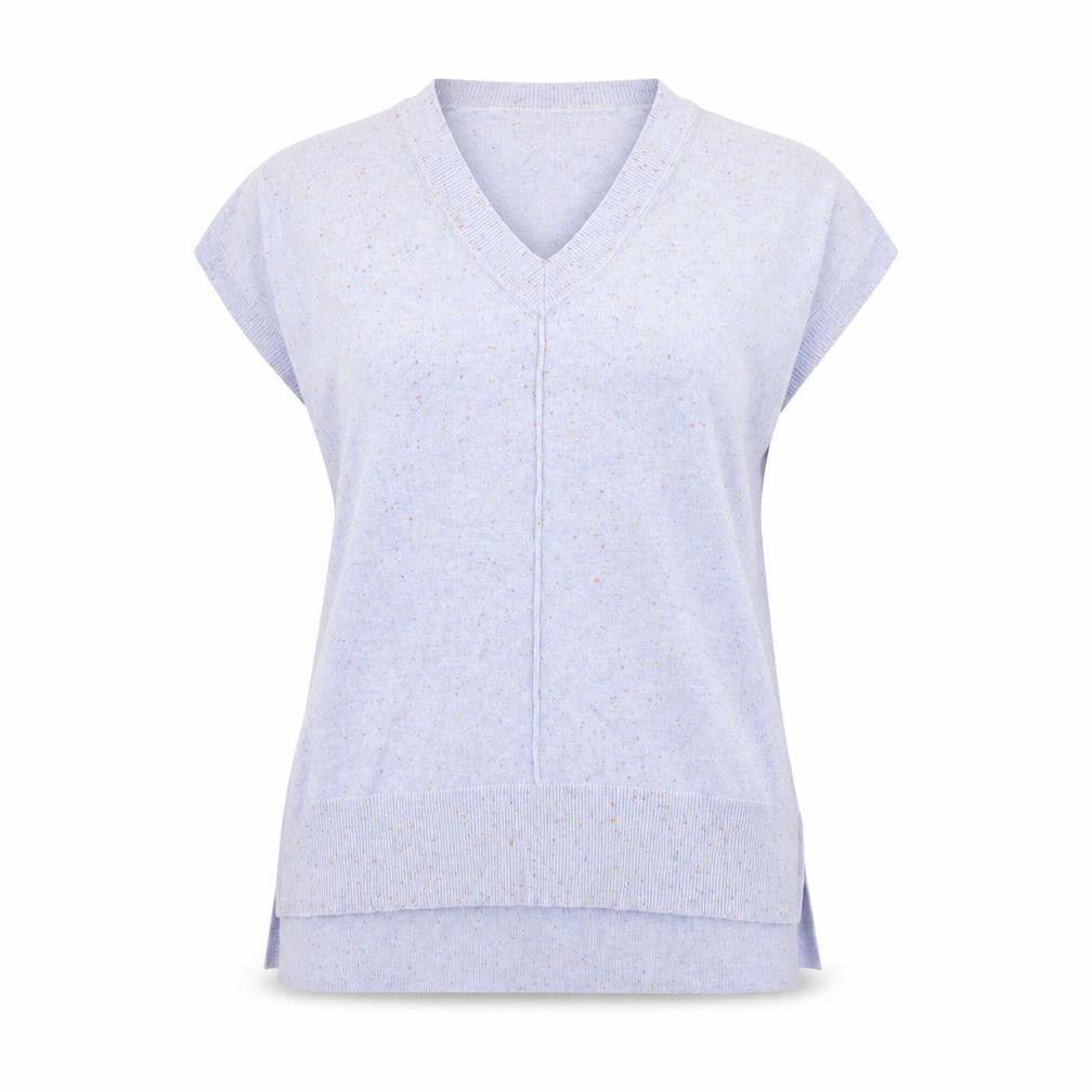 NEXT Womens Blue V-Neck Nylon Pullover Jumper Size S