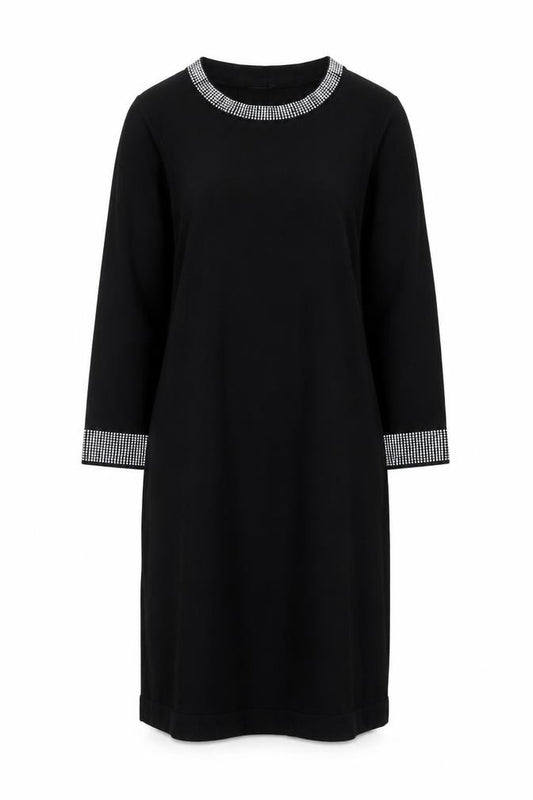 Marks and Spencer Womens Black Viscose A-Line Size 12 Boat Neck Pullover