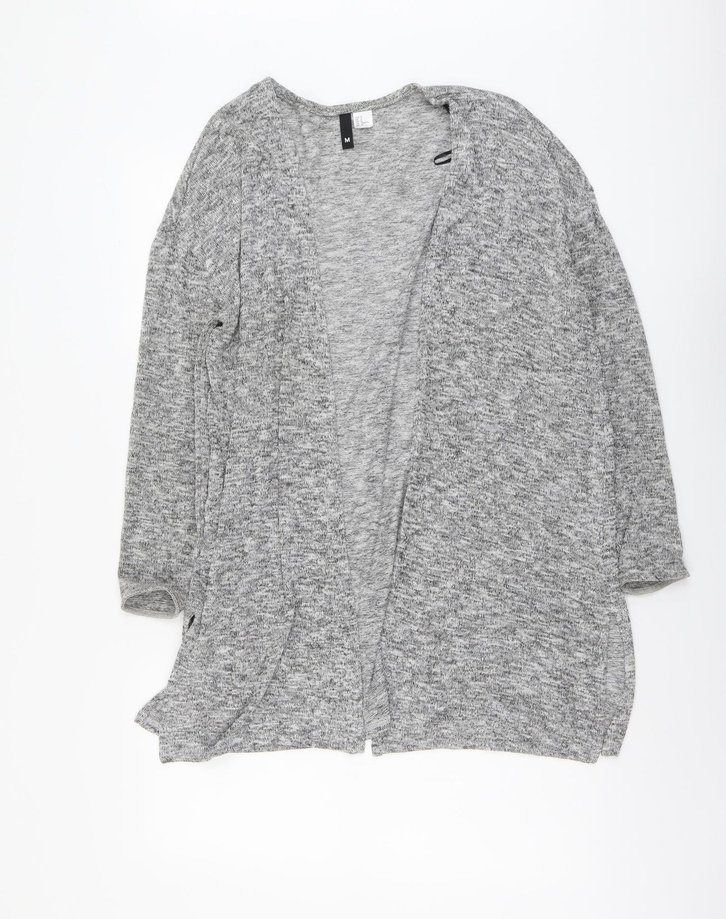 H&M Womens Grey V-Neck Polyester Cardigan Jumper Size M
