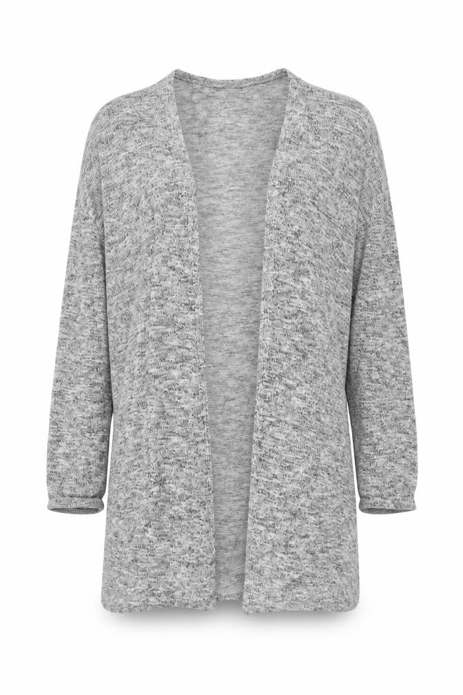 H&M Womens Grey V-Neck Polyester Cardigan Jumper Size M