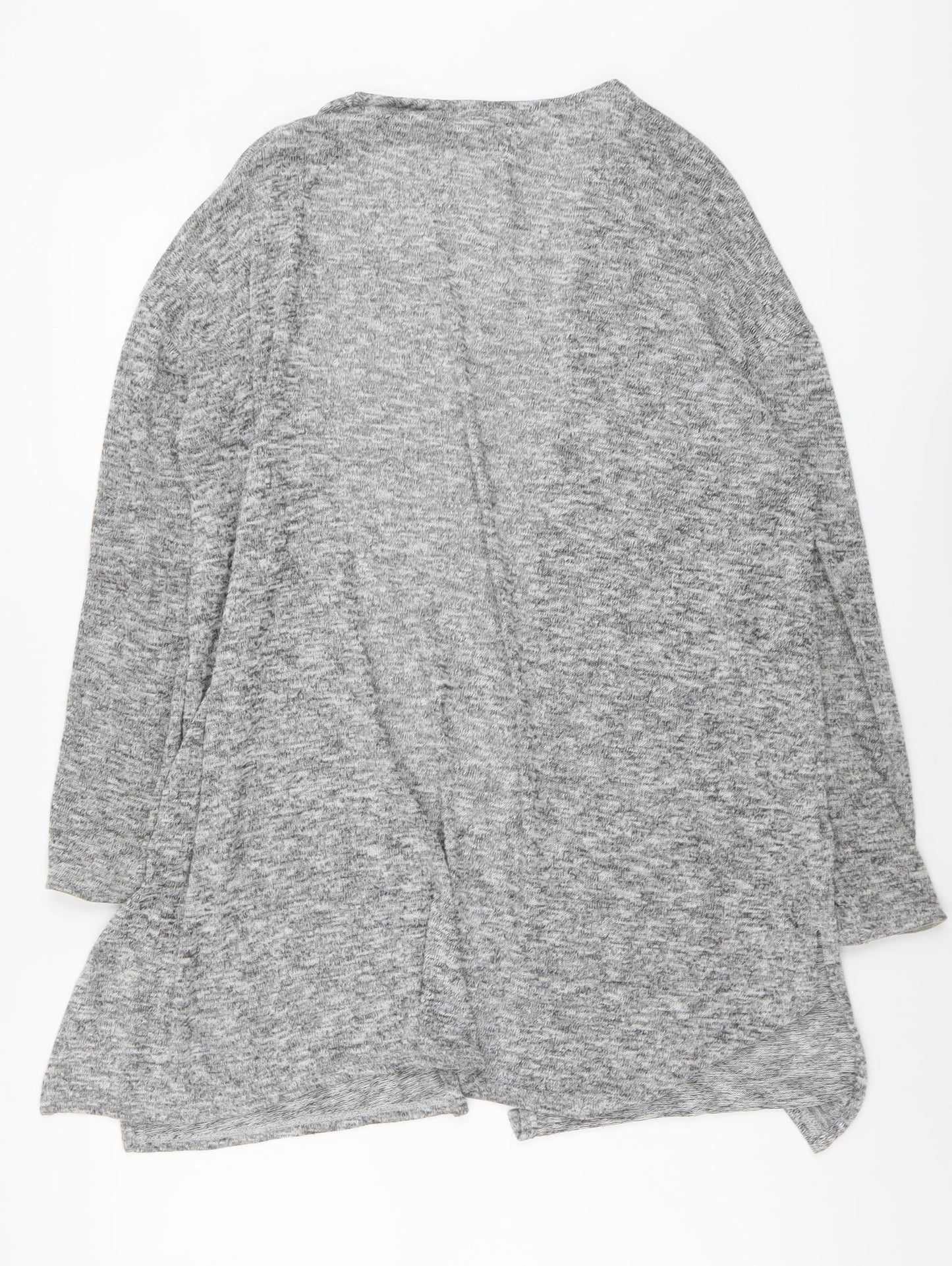 H&M Womens Grey V-Neck Polyester Cardigan Jumper Size M