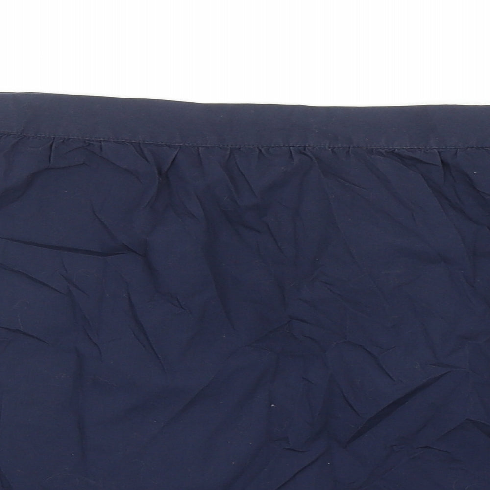 Warehouse Womens Blue Cotton Basic Blouse Size 12 Boat Neck