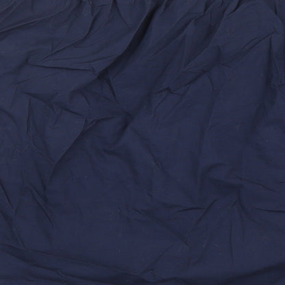 Warehouse Womens Blue Cotton Basic Blouse Size 12 Boat Neck