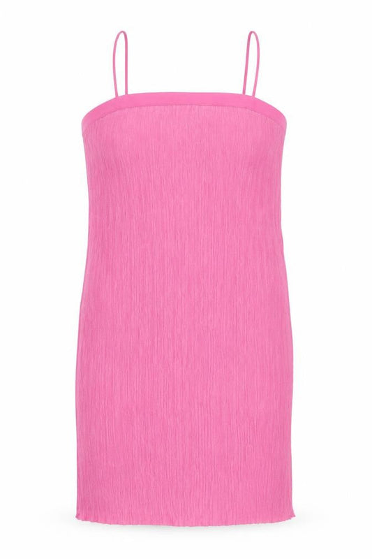 Zara Womens Pink Polyester Slip Dress Size M Square Neck Pullover