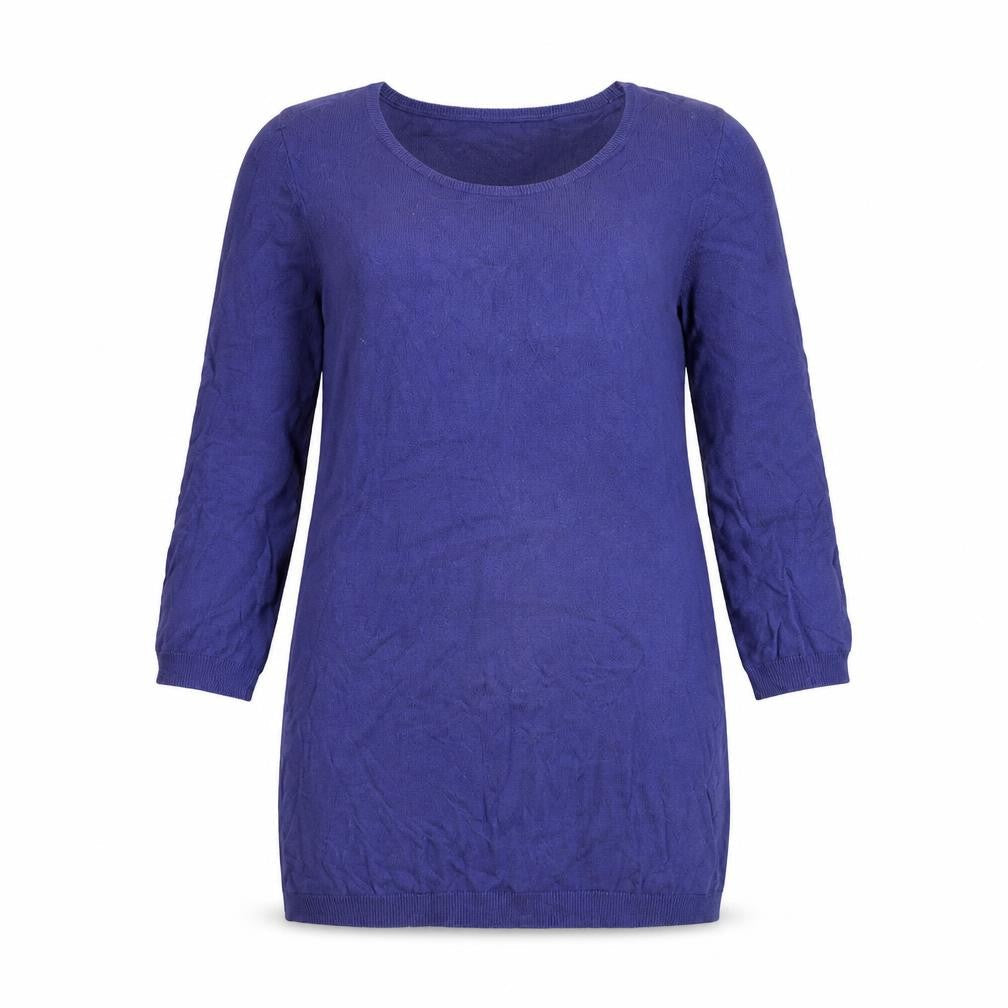 Preworn Womens Blue Scoop Neck Polyester Pullover Jumper Size 12