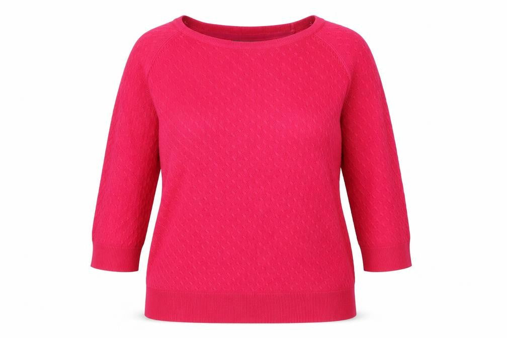 Marks & Spencer Womens Pink Scoop Neck Acrylic Pullover Jumper Size 16