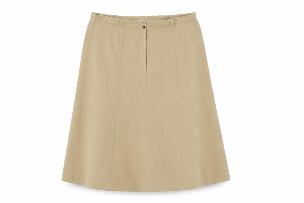 Berkertex Womens Brown Polyester Swing Skirt Size 18 Button