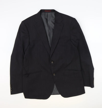 Marks & Spencer Mens Grey Wool Jacket Blazer Size 40 Regular