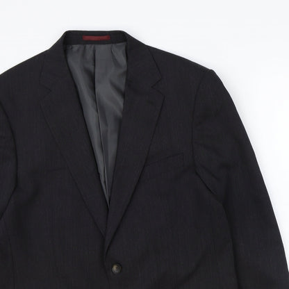 Marks & Spencer Mens Grey Wool Jacket Blazer Size 40 Regular