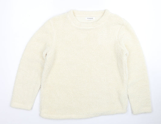 Primark Womens White Polyester Pullover Sweatshirt Size 10 Pullover - Size 10-12