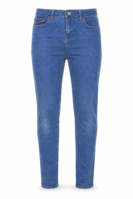 Topshop Womens Blue Cotton Skinny Jeans Size 30 in L32 in Regular Zip
