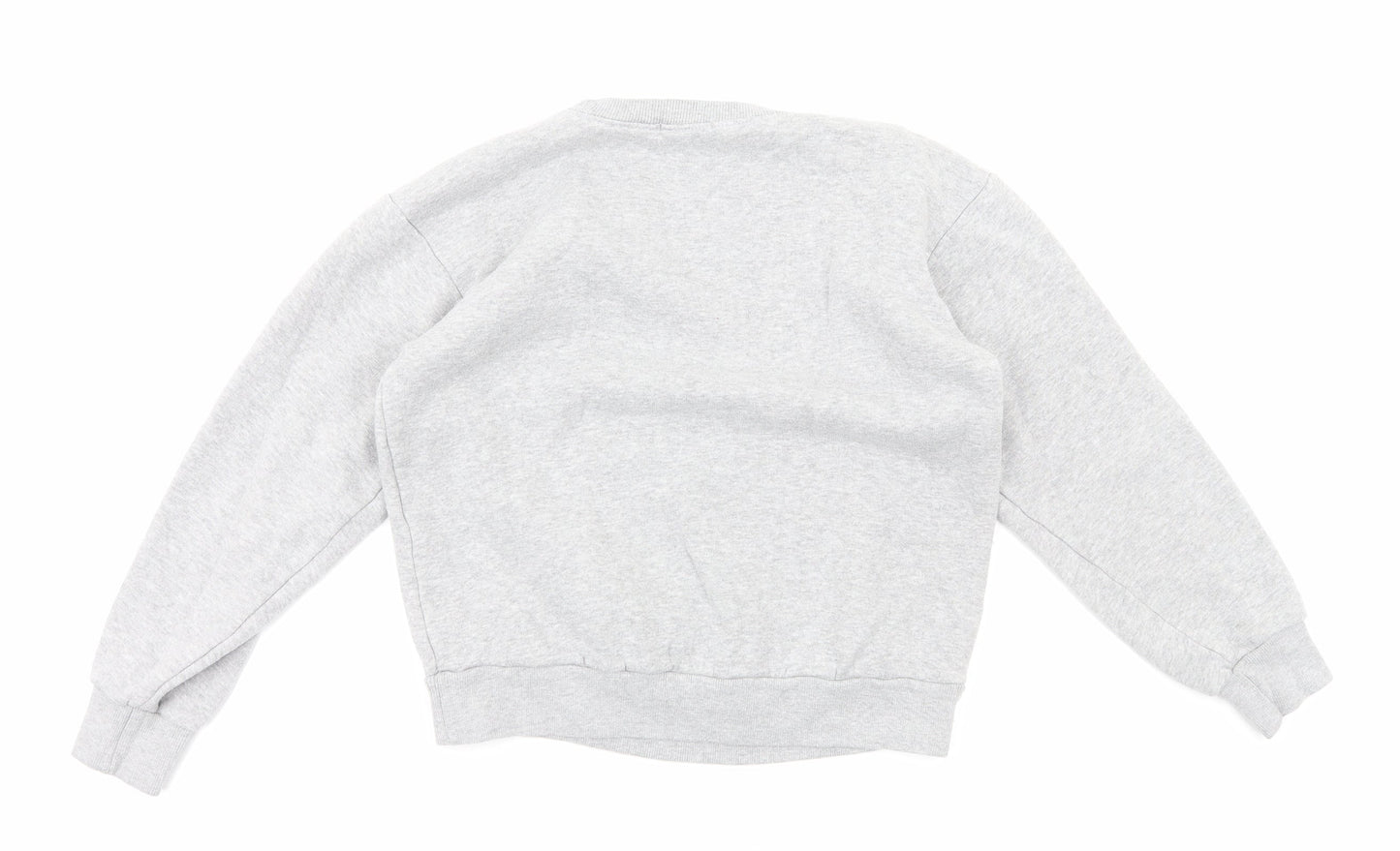 Boohoo Womens Grey Cotton Pullover Sweatshirt Size 6 Pullover - Love Heart