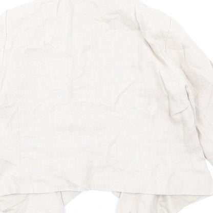 Principles Womens Beige Jacket Blazer Size 12