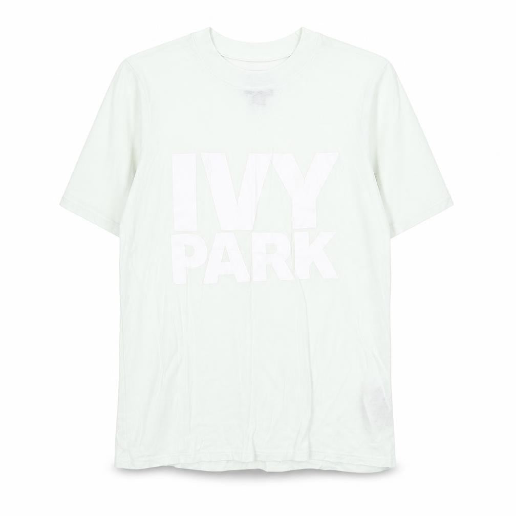 IVY PARK Womens Green Viscose Basic T-Shirt Size S Round Neck