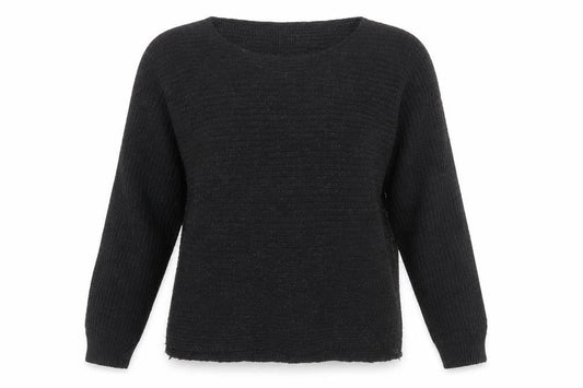 Preworn Womens Black Round Neck Acrylic Pullover Jumper Size M