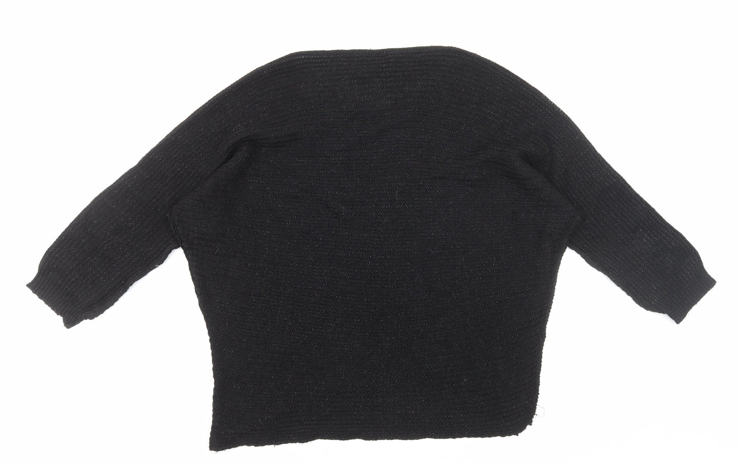 Preworn Womens Black Round Neck Acrylic Pullover Jumper Size M