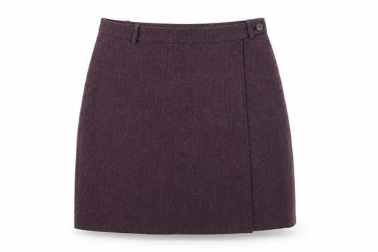 Hennessy Womens Red Polyester Wrap Skirt Size 14 Button