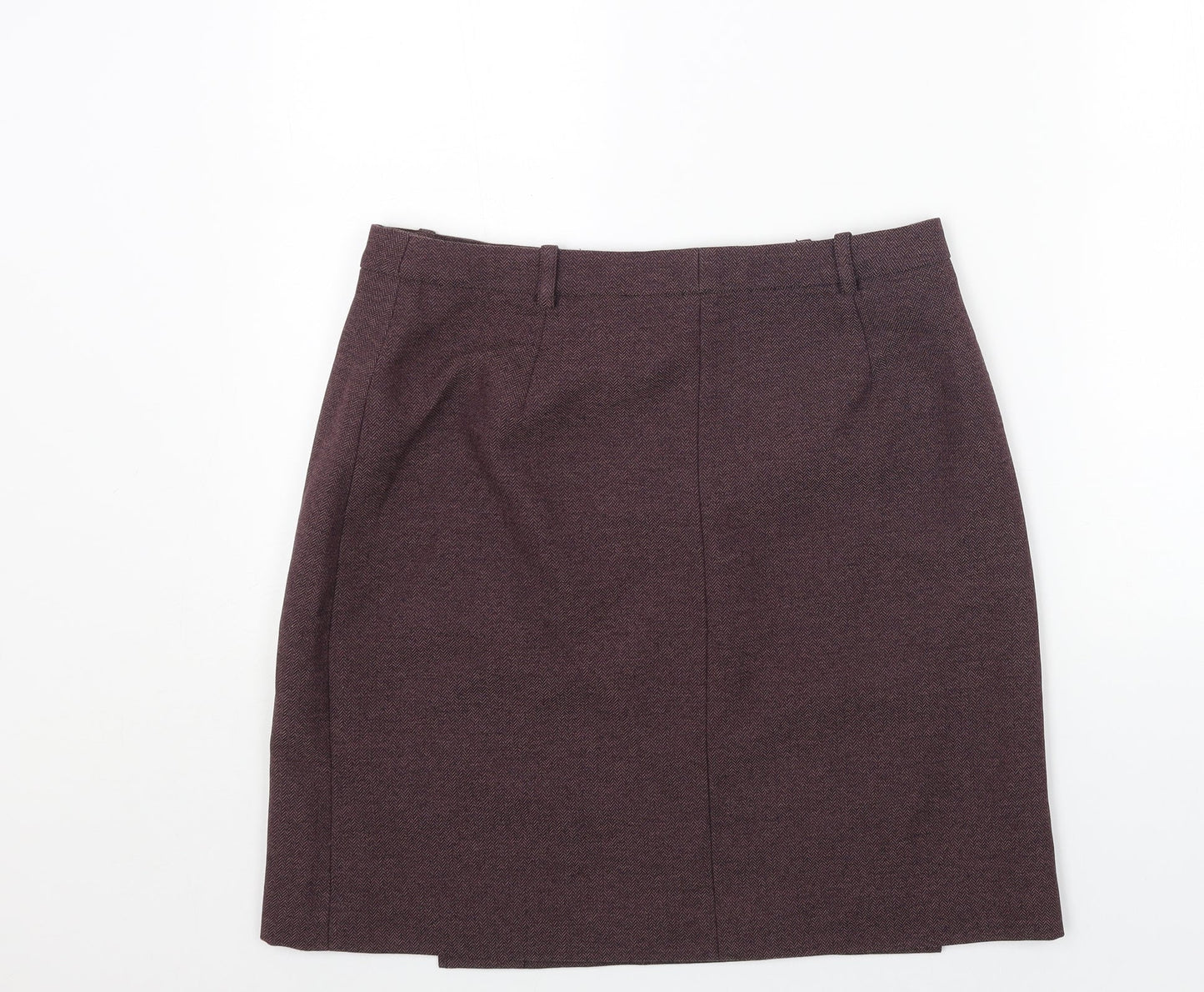 Hennessy Womens Red Polyester Wrap Skirt Size 14 Button