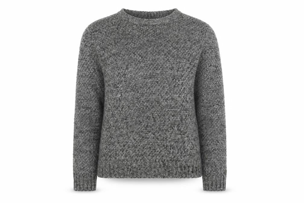 Cedarwood State Womens Grey Round Neck Acrylic Pullover Jumper Size S