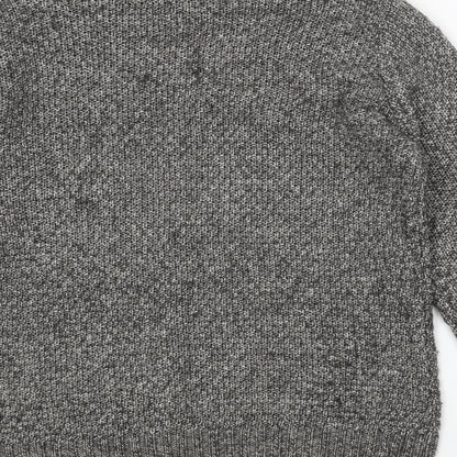 Cedarwood State Womens Grey Round Neck Acrylic Pullover Jumper Size S