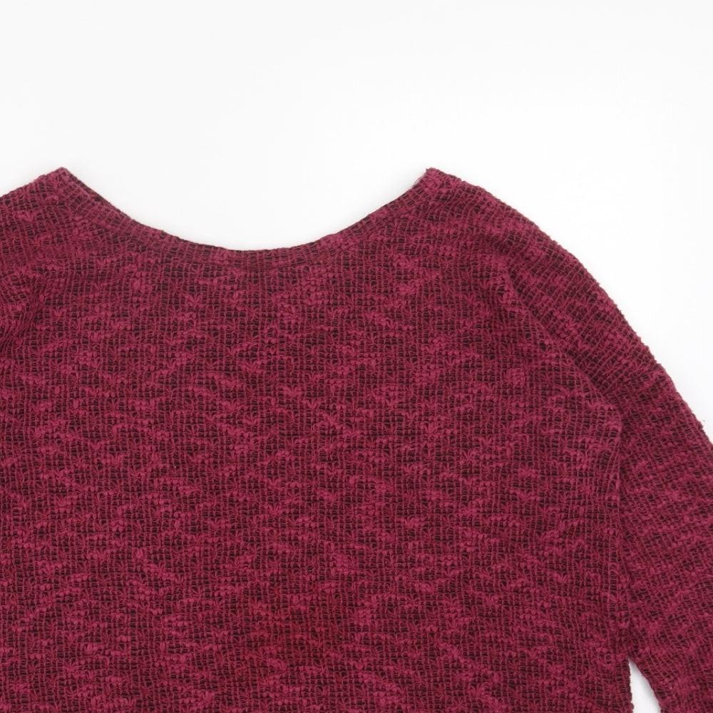 NEXT Womens Pink Scoop Neck Polyester Pullover Jumper Size 10