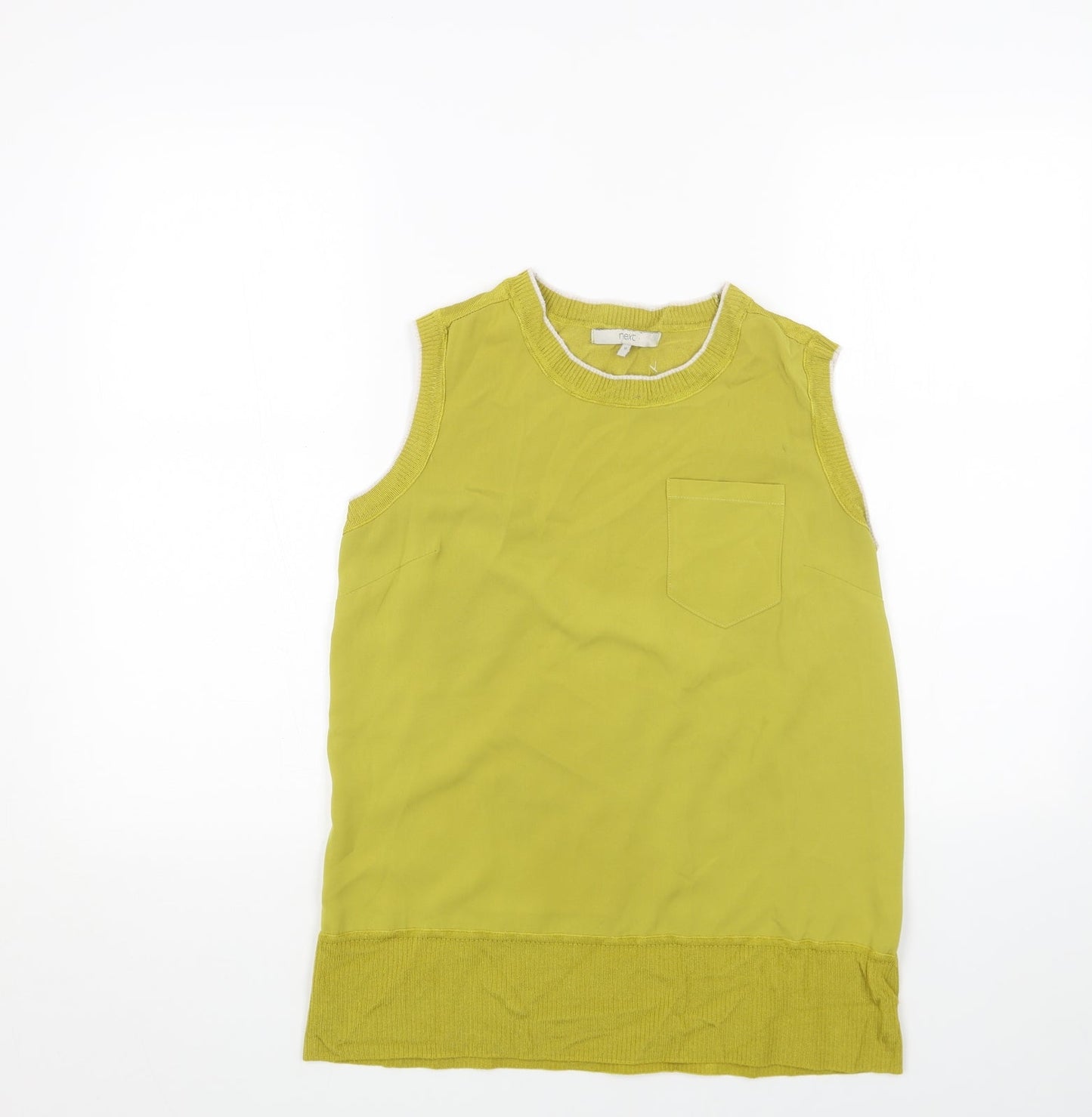 NEXT Womens Green Scoop Neck Polyester Vest Jumper Size 10