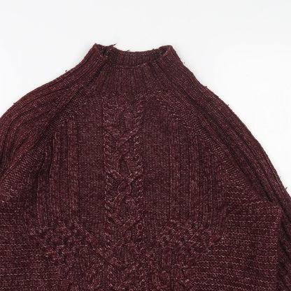 Gap Womens Red High Neck Acrylic Pullover Jumper Size M