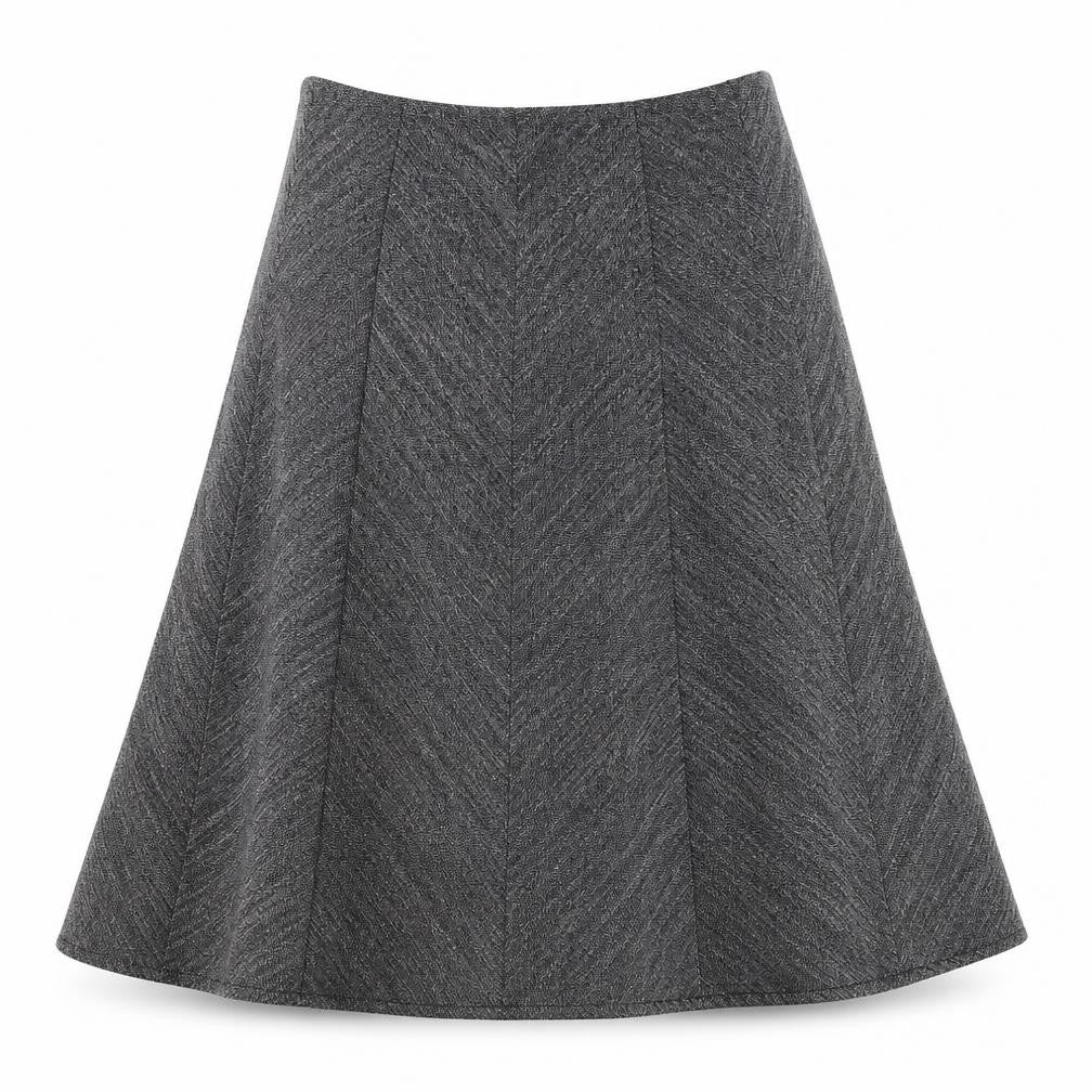 Marks & Spencer Womens Grey Polyester Swing Skirt Size 12