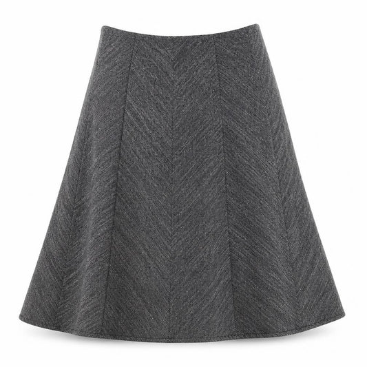 Marks & Spencer Womens Grey Polyester Swing Skirt Size 12
