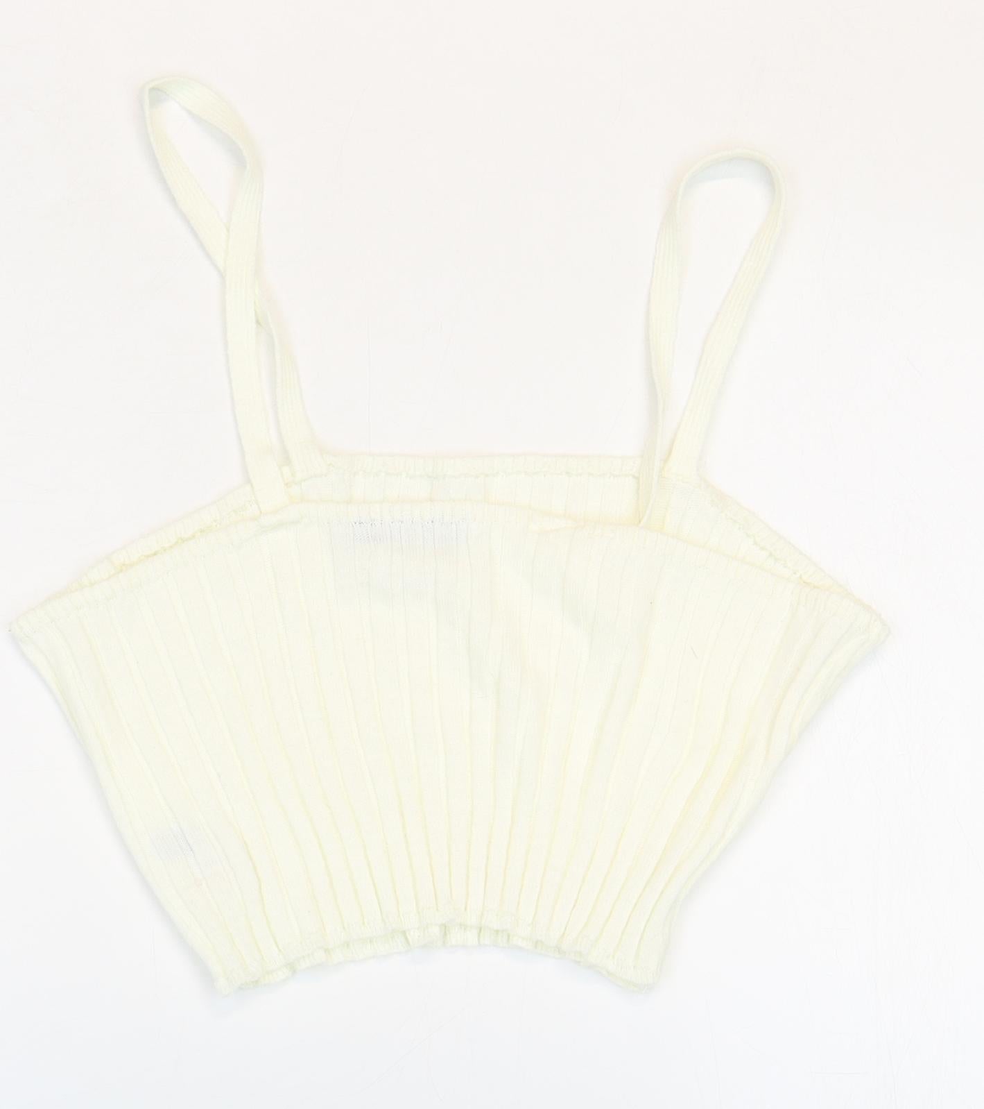 In the Style Womens White Acrylic Basic Tank Size 20 Square Neck