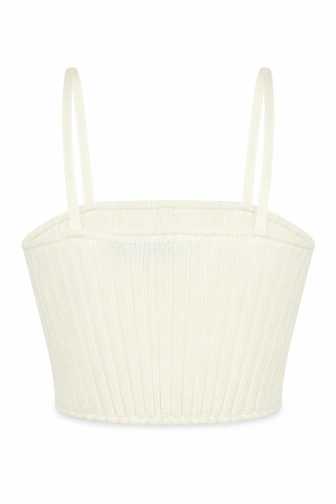 In the Style Womens White Acrylic Basic Tank Size 20 Square Neck