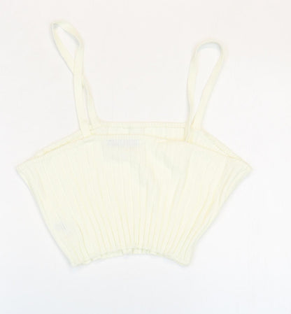 In the Style Womens White Acrylic Basic Tank Size 20 Square Neck