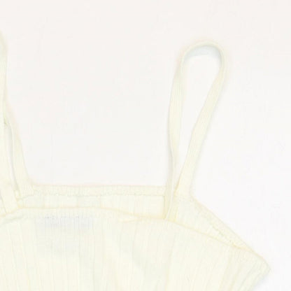 In the Style Womens White Acrylic Basic Tank Size 20 Square Neck