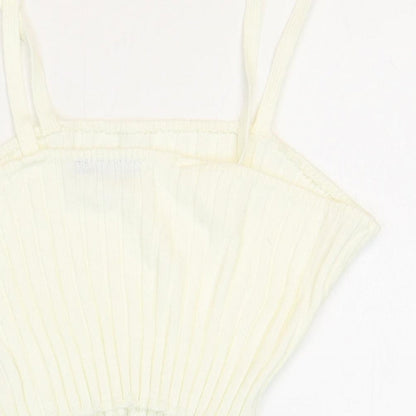 In the Style Womens White Acrylic Basic Tank Size 20 Square Neck