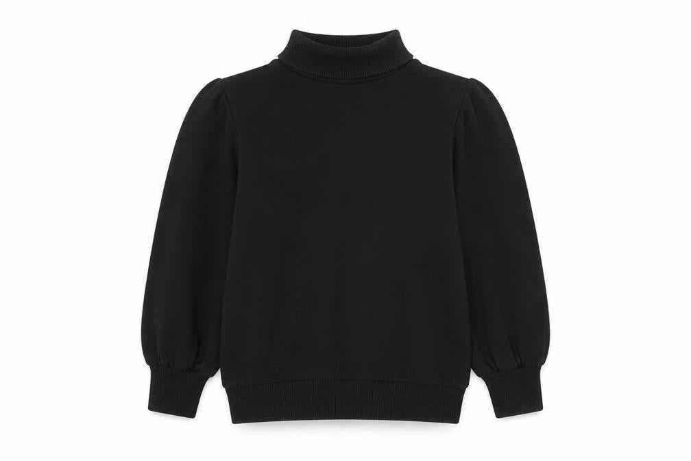 NEXT Girls Black Roll Neck Cotton Pullover Jumper Size 7 Years Pullover