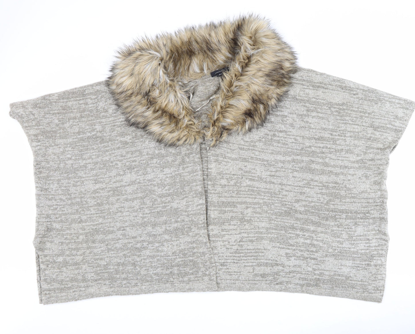 Atmosphere Womens Beige Round Neck Acrylic Cardigan Jumper One Size