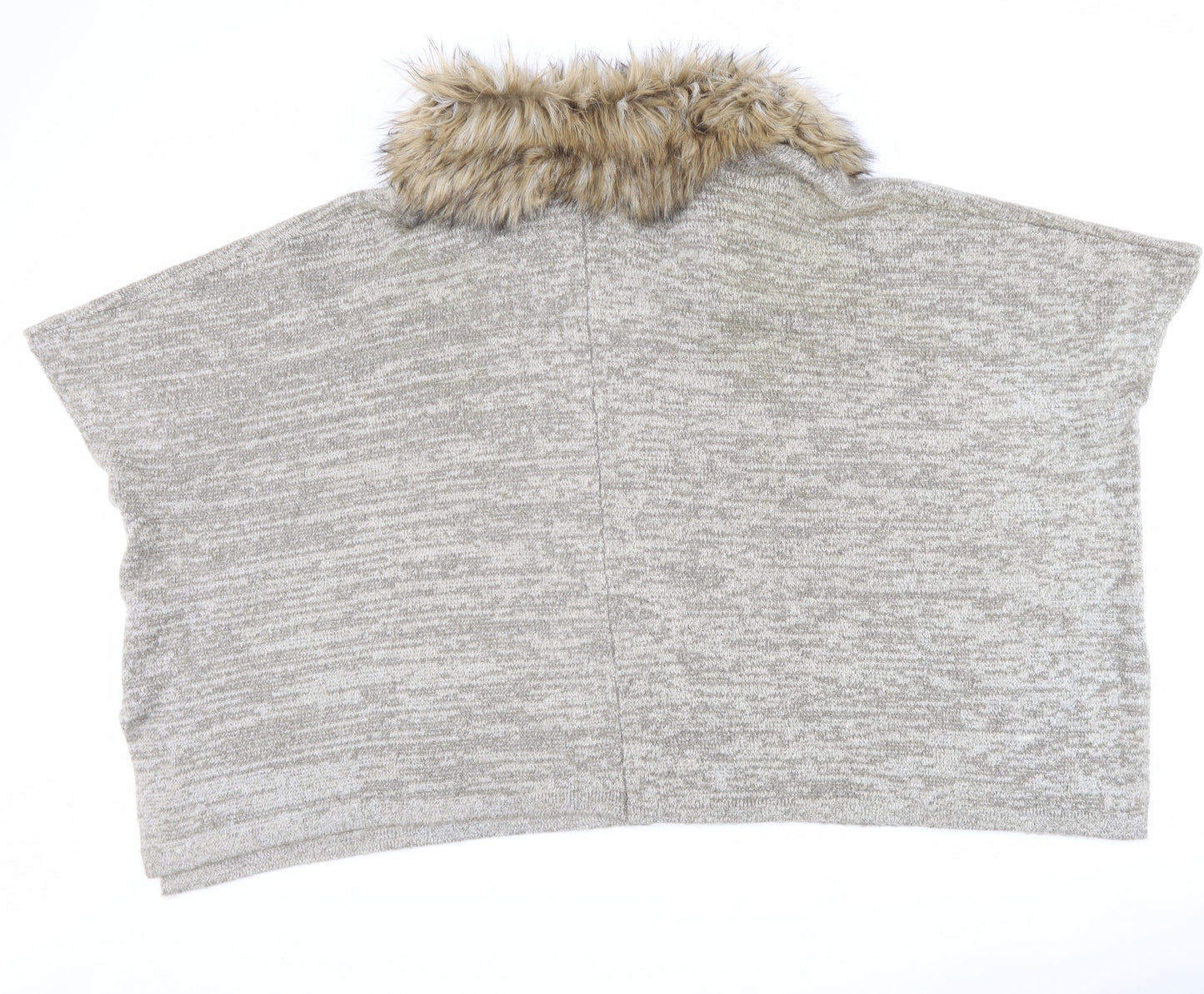 Atmosphere Womens Beige Round Neck Acrylic Cardigan Jumper One Size