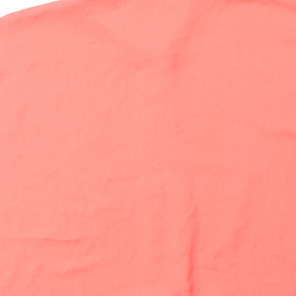 Atmosphere Womens Orange Polyester Basic Button-Up Size 12 Collared