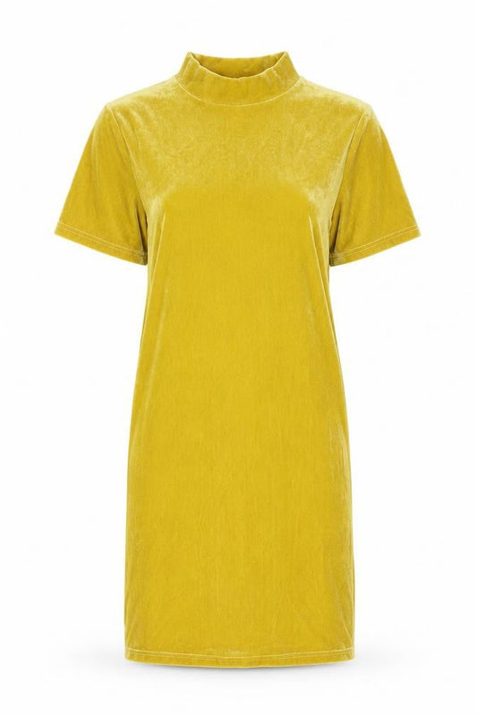 Joy Womens Green Polyester T-Shirt Dress Size 10 Mock Neck Pullover