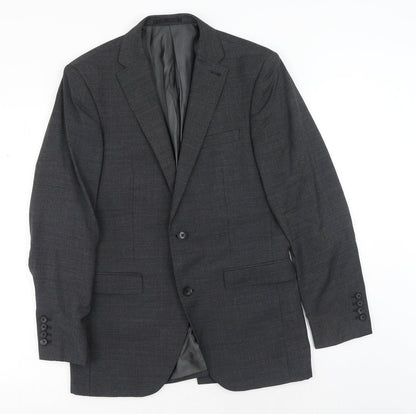 Next Mens Grey Polyester Jacket Blazer Size 38 Regular