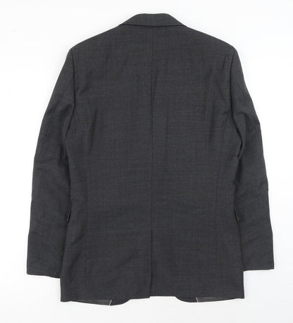 Next Mens Grey Polyester Jacket Blazer Size 38 Regular