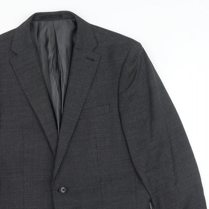 Next Mens Grey Polyester Jacket Blazer Size 38 Regular