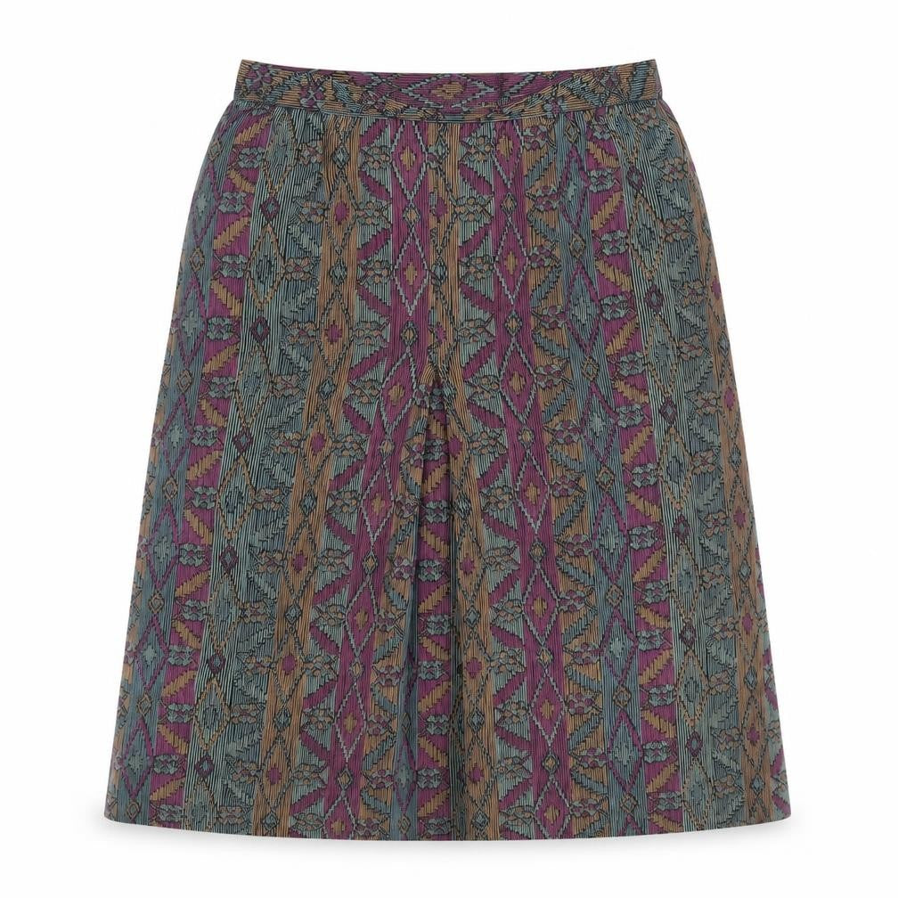 Hyphen Womens Multicoloured Geometric Acrylic Straight & Pencil Skirt Size 14 Zip