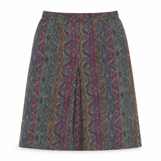 Hyphen Womens Multicoloured Geometric Acrylic Straight & Pencil Skirt Size 14 Zip