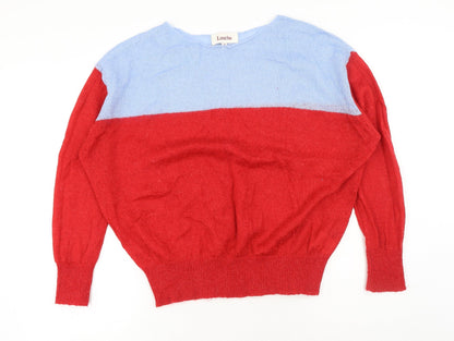 Louche Womens Red Round Neck Acrylic Pullover Jumper Size L