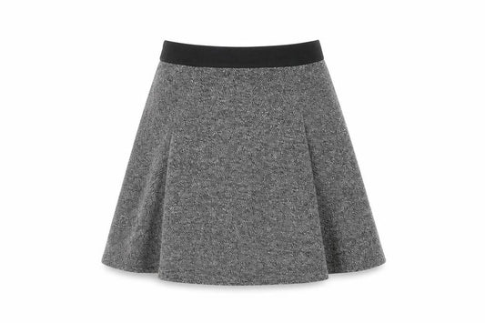 H&M Womens Grey Polyester Skater Skirt Size XS Zip