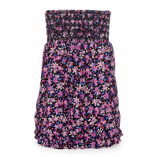 Debenhams Womens Multicoloured Floral 100% Cotton Basic Blouse Size 8 Off the Shoulder - Shirred Top